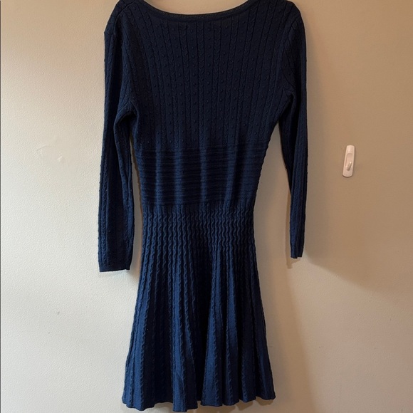 Roz & Ali Navy Long Sleeve Sweater Dress Size XL - Picture 5 of 6